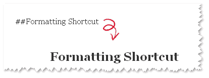 formatting-shortcut