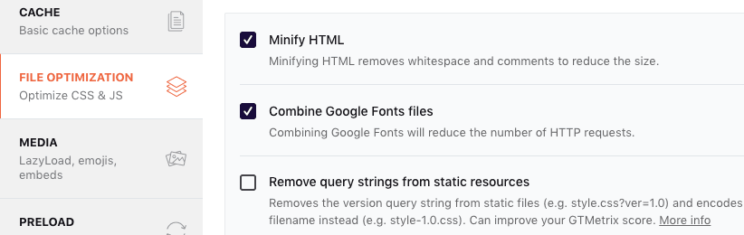 Minify HTML & Combine Google Fonts files